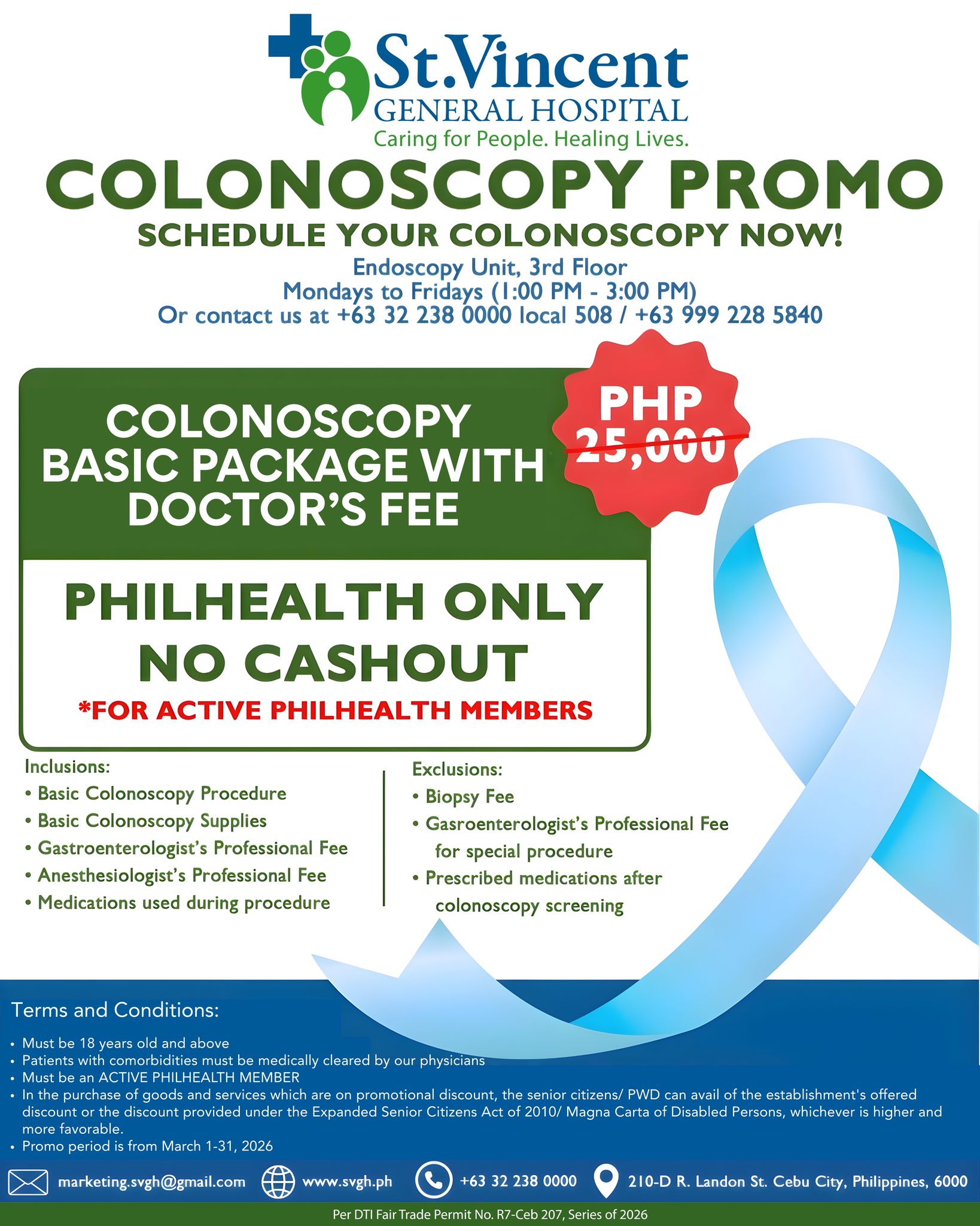 MARCH IS COLON CANCER AWARENESS MONTH! - PROMO Period (March 1-31, 2026)